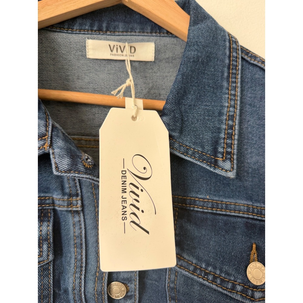 Women's Vivid Fashion Denim Jacket – Size 2XL – NWT - Picture 5 of 6